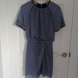 REISS beautiful mini one piece dress in ELEGANT trendy blue sz 2